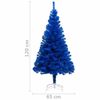 vidaXL K&uuml;nstlicher Weihnachtsbaum Beleuchtung & Kugeln Blau 120 cm