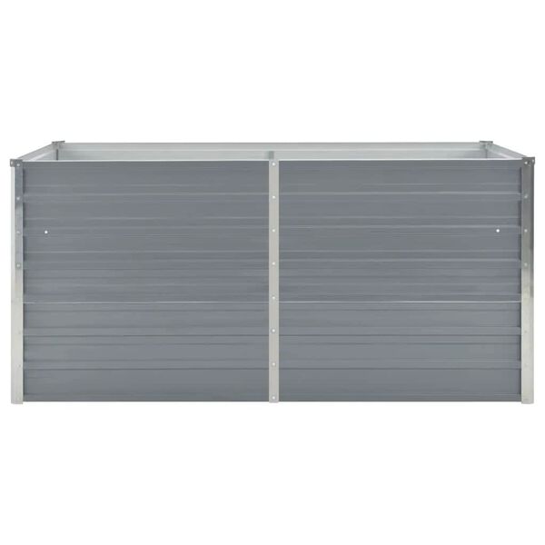 vidaXL Hochbeet 160 x 80 x 45 cm Verzinkter Stahl Grau