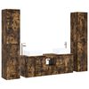 vidaXL Badezimmerm&ouml;bel-Set 5 stk. Ger&auml;ucherte Eiche 33 x 34,5 x 160 cm