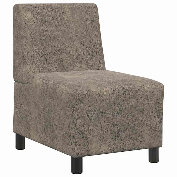 vidaXL Modulares Sofa ohne Armlehnen Dunkelgrau 55 cm Wildlederimitat