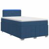 vidaXL Boxspringbett mit Matratze mit Kopfteil Blau 120 x 190 cm Stoff
