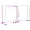 vidaXL LED-Spiegelschrank Altholz-Optik 90x12x45 cm Holzwerkstoff