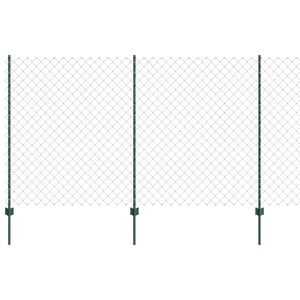 vidaXL Kettenzaun mit Pfosten 10 x 1,4 m (B x H)