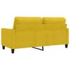 vidaXL 2-Sitzer-Sofa Gelb 140 cm Samt
