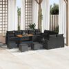 vidaXL Gartensofa-set 14 pcs Schwarz Poly-Rattan