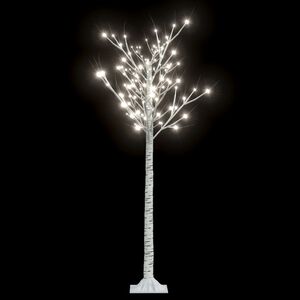 vidaXL Weihnachtsbaum 156 LEDs 1,5 m Kaltwei&szlig; Indoor Outdoor