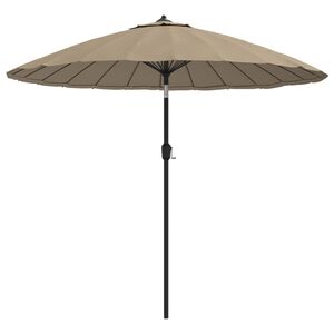 vidaXL Sonnenschirm mit Aluminium-Mast 250 cm Taupe