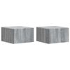 vidaXL Wandmontierter Nachttisch 2 pcs Graues Sonoma 33 x 34,5 x 20 cm