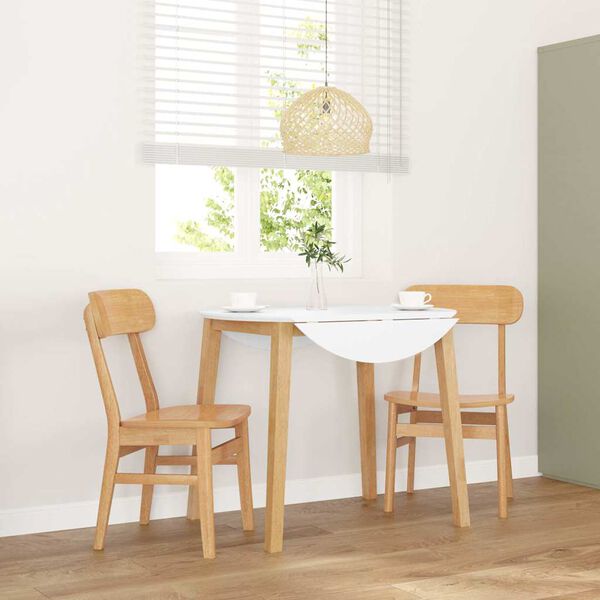 vidaXL Esszimmerst&uuml;hle 2 Stk. Massivholz Gummibaum