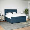 vidaXL Boxspringbett mit Matratze Blau 180x200 cm Samt