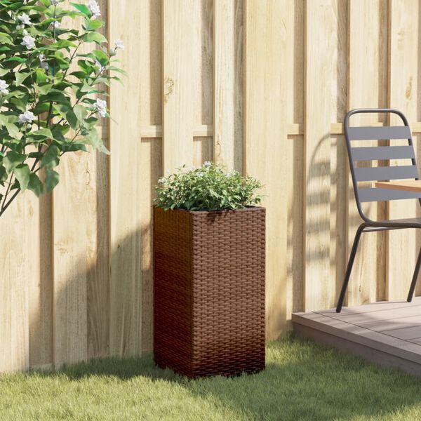 vidaXL Pflanzk&uuml;bel Braun 30x30x60 cm Poly Rattan