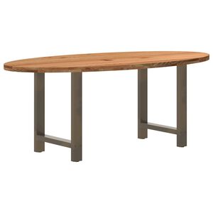 vidaXL Esstisch Hellbraun 200x100x74 cm Massivholz Eiche Oval