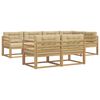vidaXL Outdoor-Sofagarnitur mit Kissen 6 pcs Wei&szlig; und Beige Polyester
