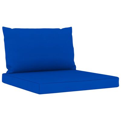 vidaXL 3-tlg. Garten-Lounge-Set mit Blauen Kissen