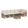 vidaXL Gartensofa-set 7 pcs Beige Poly-Rattan
