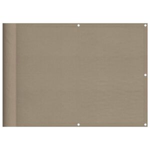 vidaXL Balkon-Sichtschutz Taupe 75x700 cm 100 % Polyester-Oxford