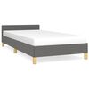 vidaXL Bettgestell ohne Matratze Dunkelgrau 90x200 cm Stoff