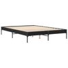 vidaXL Bettgestell Schwarz 150x200 cm Holzwerkstoff und Metall