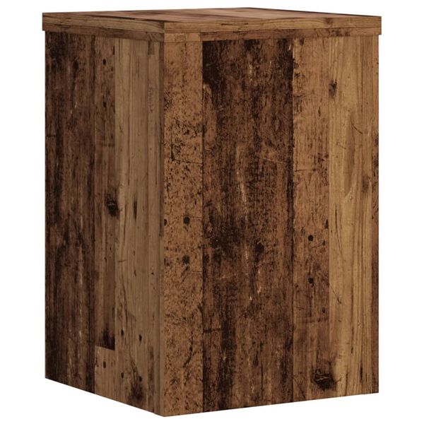 vidaXL Pflanzenst&auml;nder 2 Stk. Altholz-Optik 25x25x35 cm Holzwerkstoff