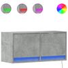 vidaXL TV-Wandschrank mit LED-Beleuchtung Betongrau 80x31x38 cm