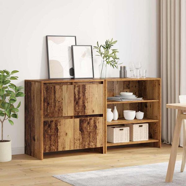 vidaXL Sideboard 2 pcs Altholz 70 x 41 x 75 cm Holzwerkstoff