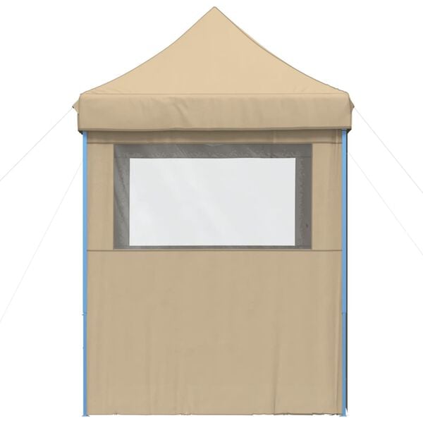 vidaXL Partyzelt Faltbar Pop-Up mit 4 Seitenteilen Beige
