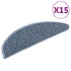 vidaXL Treppenmatten Selbstklebend Sisal-Optik 15 Stk. 56x17x3cm Blau