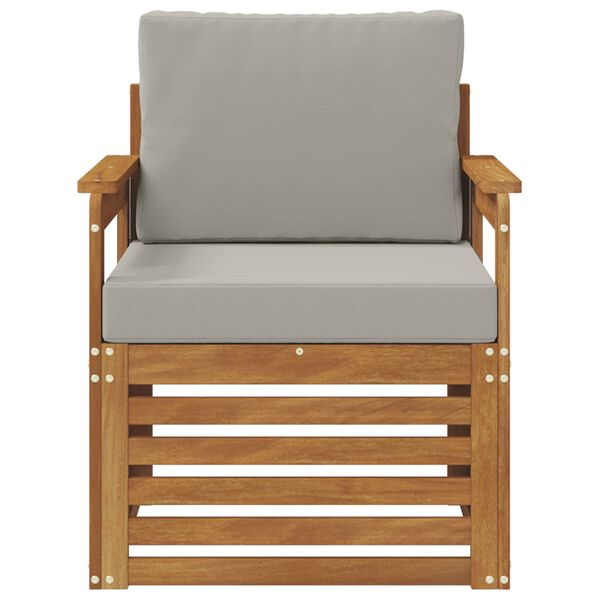 vidaXL Outdoor-Sofagarnitur mit Kissen Natur 71 x 63 x 73 cm