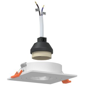 vidaXL Spotlights mit Strahlern 6 pcs Weiß 9 x 9 x cm Aluminium