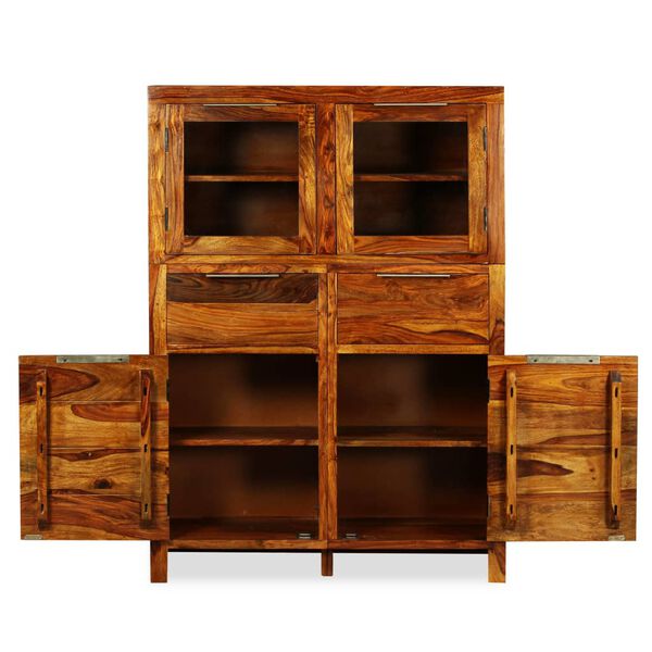 vidaXL Sideboard Massivholz Akazie 100x35x140 cm