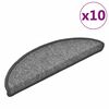 vidaXL Stufenmatten 10 Stk. 56x17x3 cm Dunkelgrau Halbrund