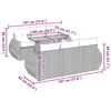 vidaXL 7-tlg. Garten-Sofagarnitur mit Kissen Grau Poly Rattan