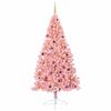 vidaXL K&uuml;nstlicher vorbeleuchteter Weihnachtsbaum Rosa 240 cm PVC