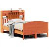 vidaXL Massivholzbett mit Regal ohne Matratze Wachsbraun 120x190 cm