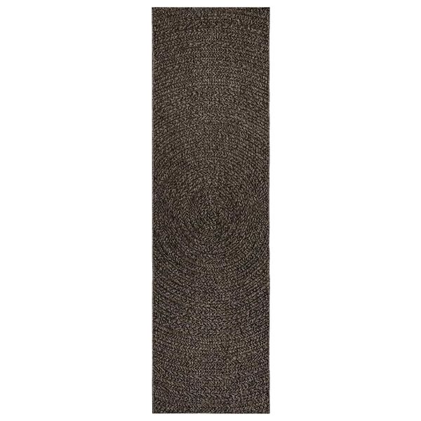 vidaXL Teppich ZIZUR Anthrazit 80x250 cm Jute-Optik Indoor und Outdoor