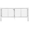 vidaXL Gartentor verzinkter Stahl 300 x 75 cm Silber