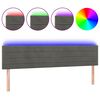 vidaXL LED Kopfteil Dunkelgrau 160x5x78/88 cm Samt