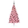 vidaXL K&uuml;nstlicher vorbeleuchteter Weihnachtsbaum Rosa 180 cm PVC