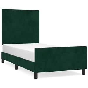 vidaXL Bettgestell ohne Matratze Dunkelgr&uuml;n 80x200 cm Samt