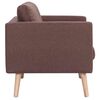 vidaXL 3-Sitzer-Sofa Stoff Braun