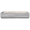 vidaXL Bettgestell mit LED Grau Sonoma 120x200 cm Holzwerkstoff