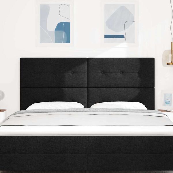 vidaXL Kopfteil mit Kopfteil Schwarz 180 cm Kunstleder