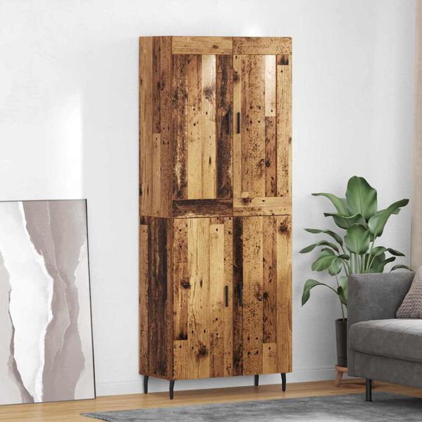 vidaXL Highboard 2 pcs Altholz Holzwerkstoff