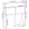 vidaXL Kopfteil mit Stauraum mit Ladestation Grau Sonoma Holzwerkstoff