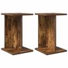vidaXL Pflanzenst&auml;nder 2 pcs Ger&auml;ucherte Eiche 25 x 25,5 x 40,5 cm