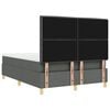 vidaXL Boxspringbett mit Matratze Dunkelgrau 140 x 190 cm Stoff