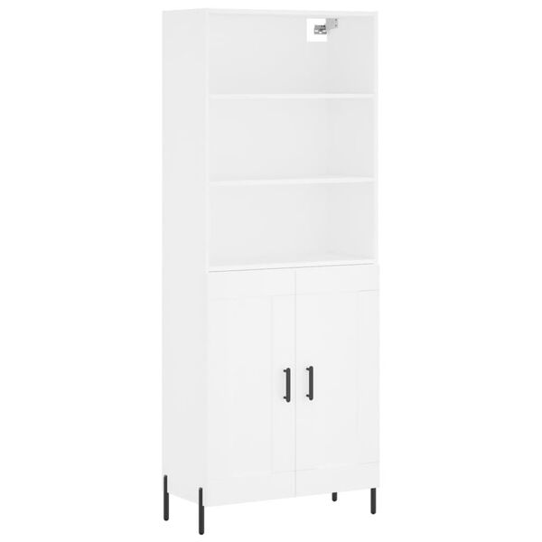 vidaXL Highboard Wei&szlig; 69,5x34x180 cm Holzwerkstoff