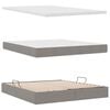 vidaXL Bett mit Stauraum und LED mit Matratze Taupe 180 x 200 cm Stoff