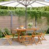 vidaXL Gartenst&uuml;hle 6 Stk. Klappbar Grau Poly Rattan & Massivholz