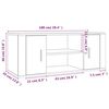 vidaXL TV-Schrank Sonoma-Eiche 100x35x40 cm Holzwerkstoff